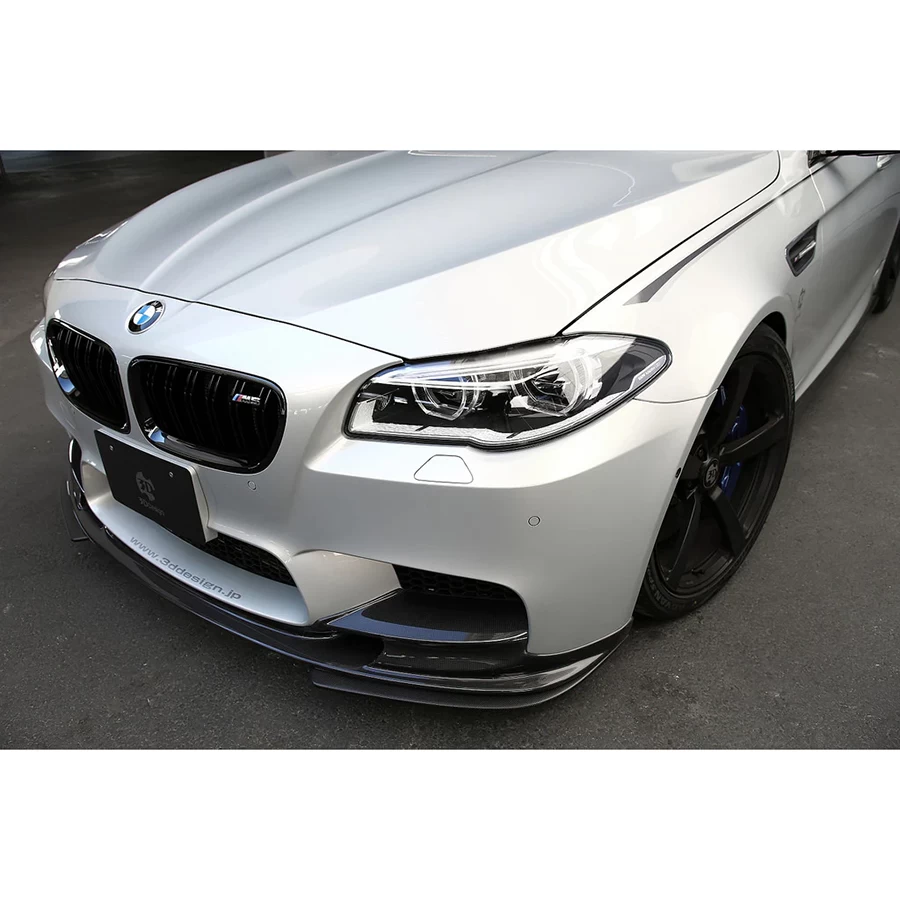 3D Design CFRP Front Lip Spoiler Set (Front Lip + Splitters) - BMW F10 M5 Sedan 13-16 - Image 4