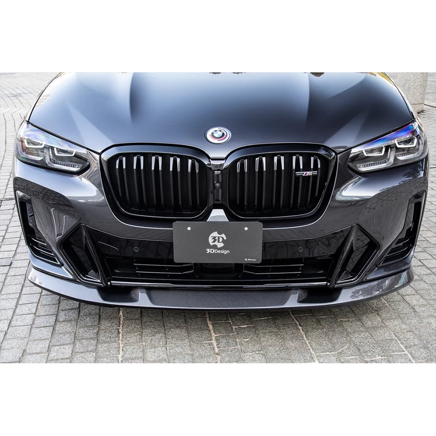3D Design CFRP Front Lip Spoiler - BMW G01 X3 2022+ / G02 X4 (LCI M-Sport) 2022+ - Image 2
