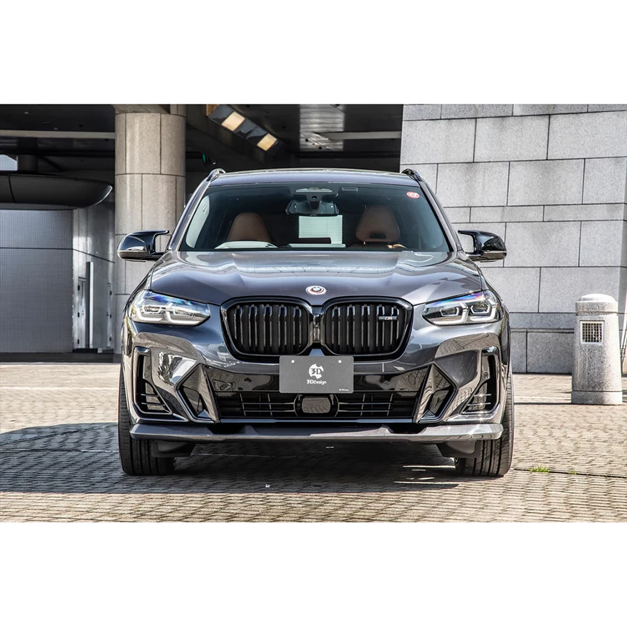 3D Design CFRP Front Lip Spoiler - BMW G01 X3 2022+ / G02 X4 (LCI M-Sport) 2022+ - Image 4