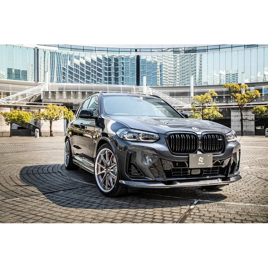 3D Design CFRP Front Lip Spoiler - BMW G01 X3 2022+ / G02 X4 (LCI M-Sport) 2022+ - Image 6