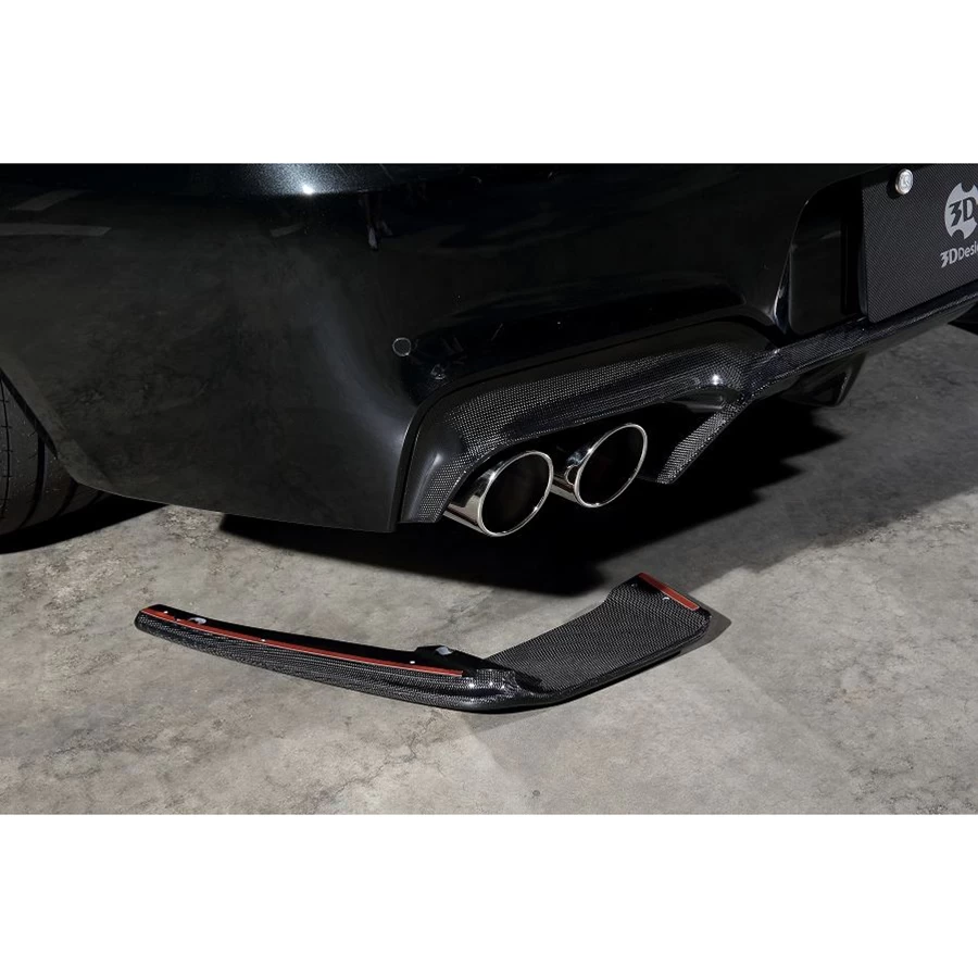 3D Design CFRP Rear Diffuser Set (Rear Diffuser + Splitters) - BMW F06 Gran Coupe 14-19 / F12 Convertible / F13 M6 Coupe 13-17 - Image 2
