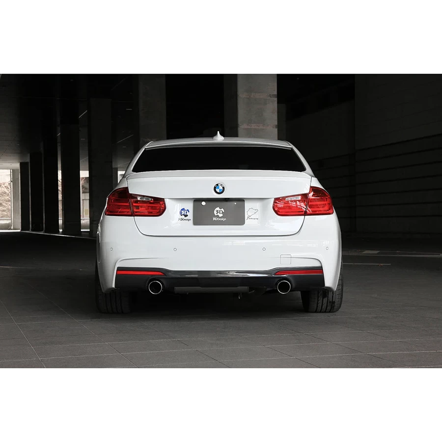 3D Design CFRP Rear Diffuser (Use With 2 Tip Exhausts) - BMW F30 Sedan / F31 3-Series Touring (M-Sport 335i) 12-18 - Image 3