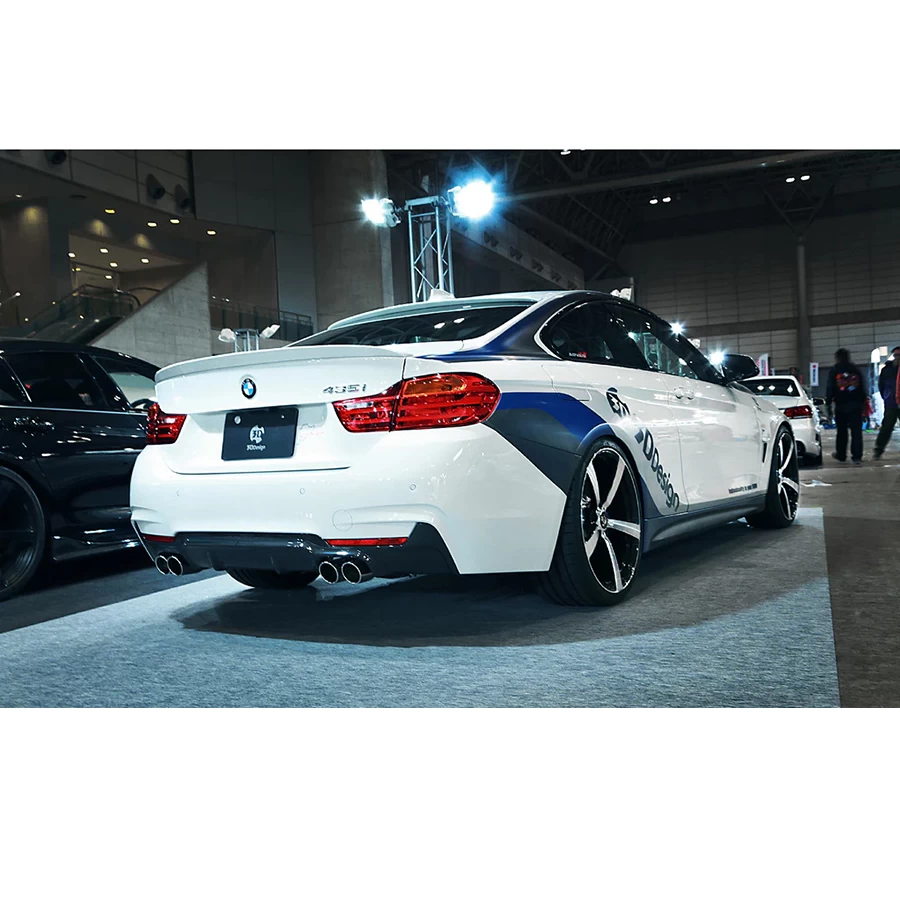 3D Design CFRP Rear Diffuser (Use With 4 Tip Exhausts) - BMW F32 Coupe / F36 4-Series Gran Coupe (M-Sport 435i / 440i) 14-20 - Image 5