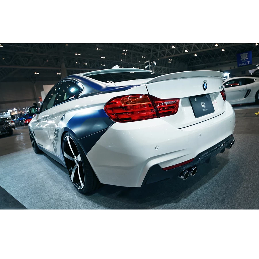 3D Design CFRP Rear Diffuser (Use With 4 Tip Exhausts) - BMW F32 Coupe / F36 4-Series Gran Coupe (M-Sport 435i / 440i) 14-20 - Image 6