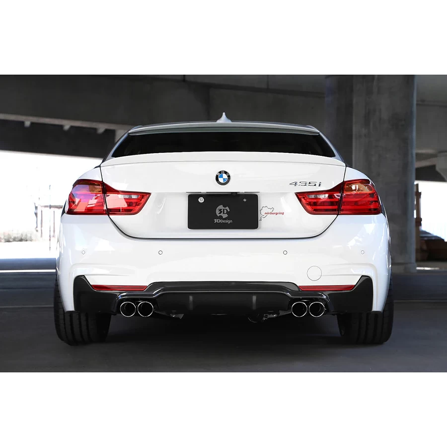 3D Design CFRP Rear Diffuser (Use With 4 Tip Exhausts) - BMW F32 Coupe / F36 4-Series Gran Coupe (M-Sport 435i / 440i) 14-20 - Image 8