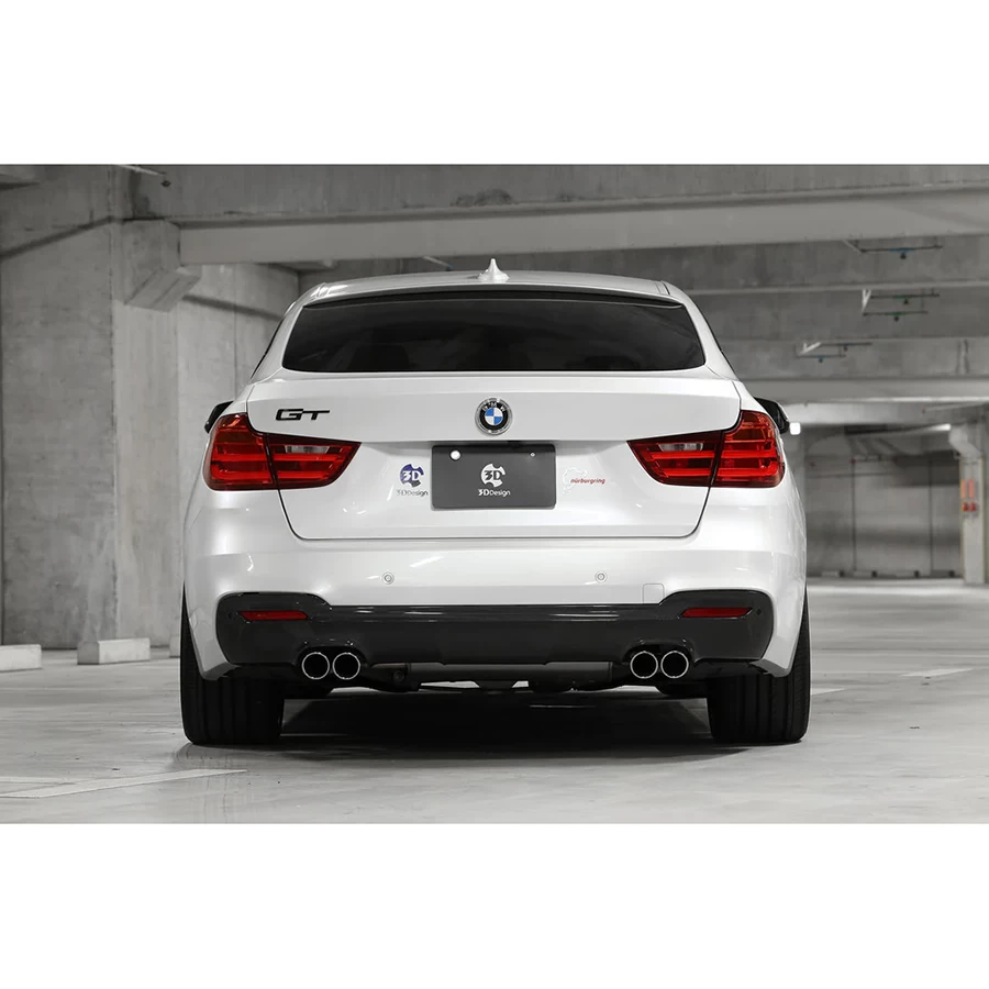 3D Design CFRP Rear Diffuser (Use With 4 Tip Exhausts) - BMW F34 3-Series Gran Turismo (GT M-Sport) 14-19 - Image 2
