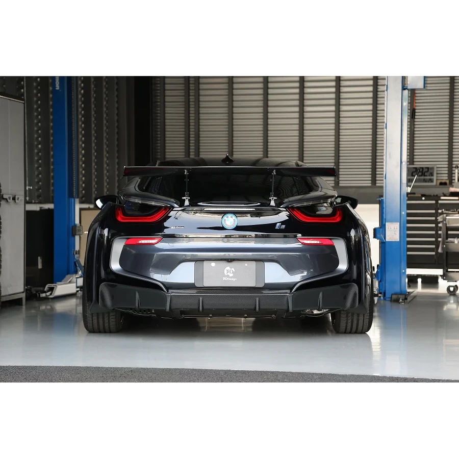 3D Design CFRP Rear Diffuser - BMW I12 I8 (OEM Exhaust) 14-20