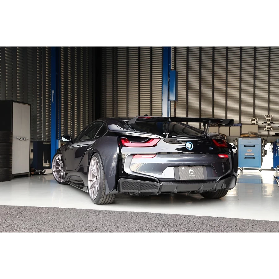 3D Design CFRP Rear Diffuser - BMW I12 I8 (OEM Exhaust) 14-20 - Image 2