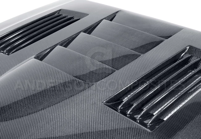 Anderson Composites Type-SS Hood - Ford Shelby GT500, 2013-2014 Mustang GT/V6 2010-2014 - Image 2