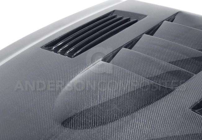 Anderson Composites Type-SS Hood - Ford Shelby GT500, 2013-2014 Mustang GT/V6 2010-2014 - Image 4