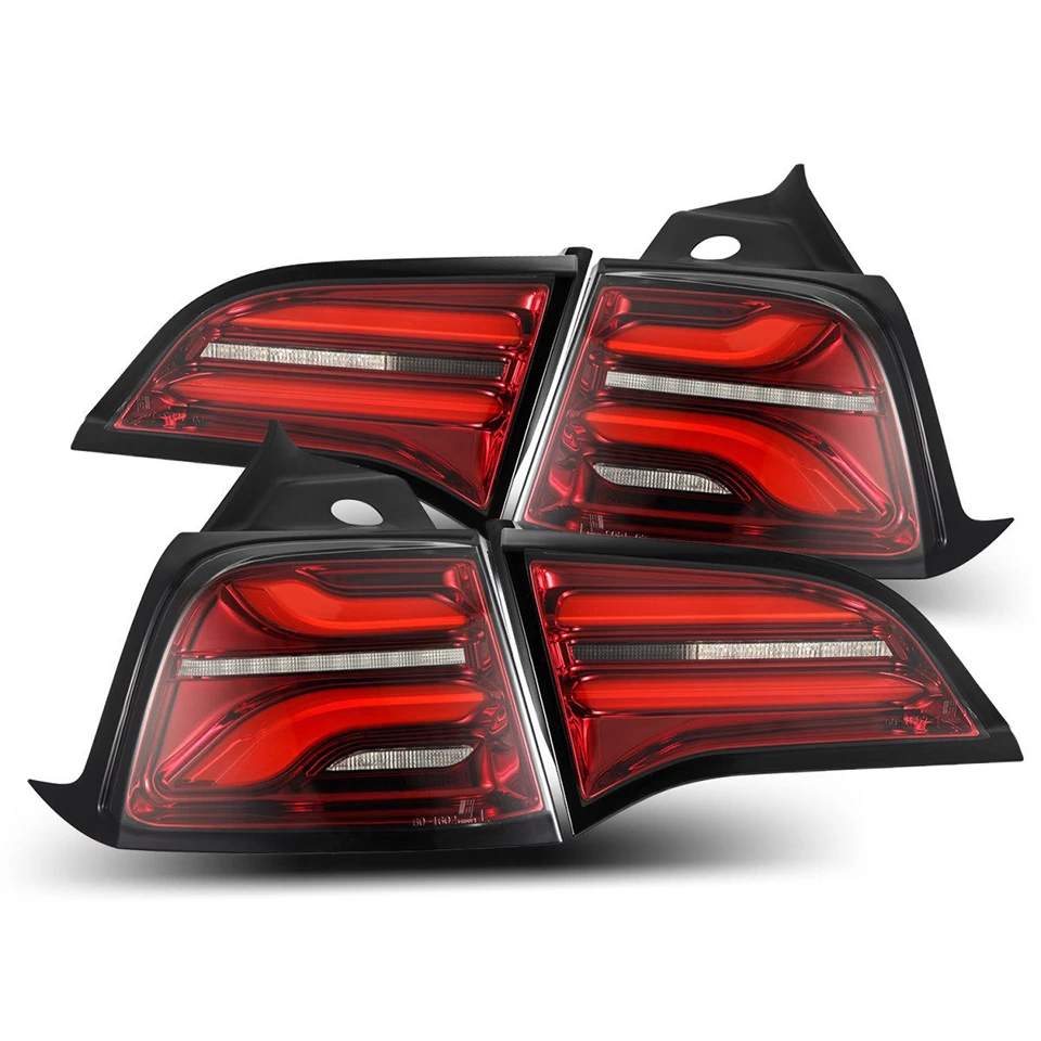 Alpharex PRO-Series LED Tail Lights (Red) - Tesla Model 3 17-22 / Model Y 20-22