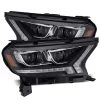 Alpharex PRO-Series Projector Headlights (Black W/ DRL) - Ford Ranger 19-21