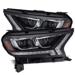 Alpharex PRO-Series Projector Headlights (Black W/ DRL) - Ford Ranger 19-21