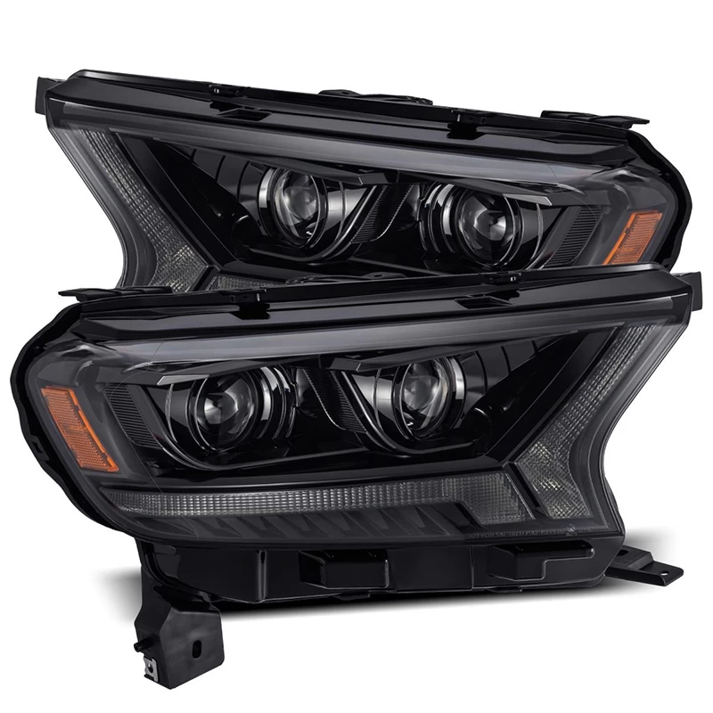 Alpharex LUXX-Series Projector Headlights (Alpha Black W/ DRL) - Ford Ranger 19-21