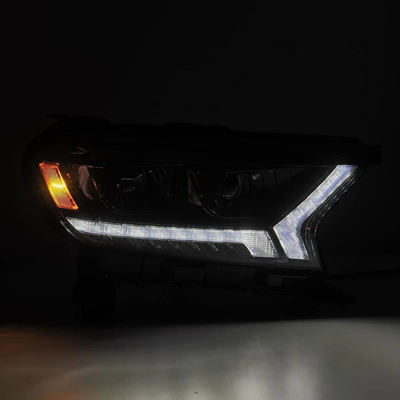 Alpharex LUXX-Series Projector Headlights (Alpha Black W/ DRL) - Ford Ranger 19-21 - Image 2