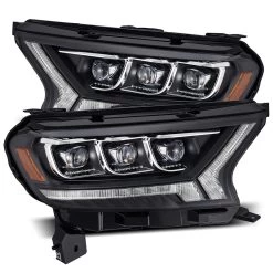 Alpharex NOVA-Series Projector Headlights (Black W/ DRL) - Ford Ranger 19-21