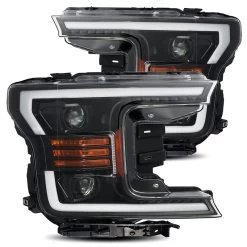 Alpharex LUXX-Series Projector Headlights (Jet Black W/ DRL) - Ford F-150 18-20