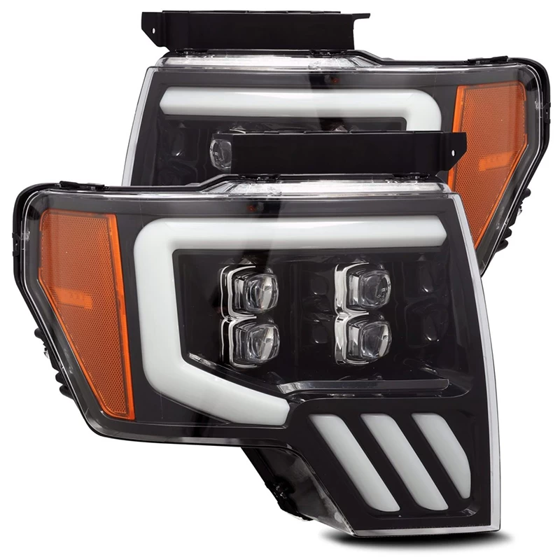 Alpharex NOVA-Series Projector Headlights (Gloss Black) - Ford F-150 09-14