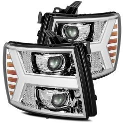 Alpharex PRO-Series Projector Headlights (Chrome) - Chevrolet Silverado 2500HD 07-14
