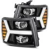 Alpharex PRO-Series Projector Headlights (Gloss Black) - Chevrolet Silverado 2500HD 07-14