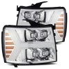 Alpharex NOVA-Series Projector Headlights (Chrome) - Chevrolet Silverado 1500HD 07-13