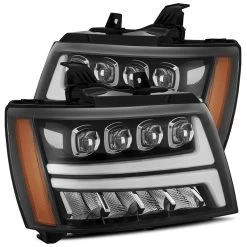 Alpharex NOVA-Series Projector Headlights (Gloss Black W/ DRL) - Chevrolet Suburban 07-14