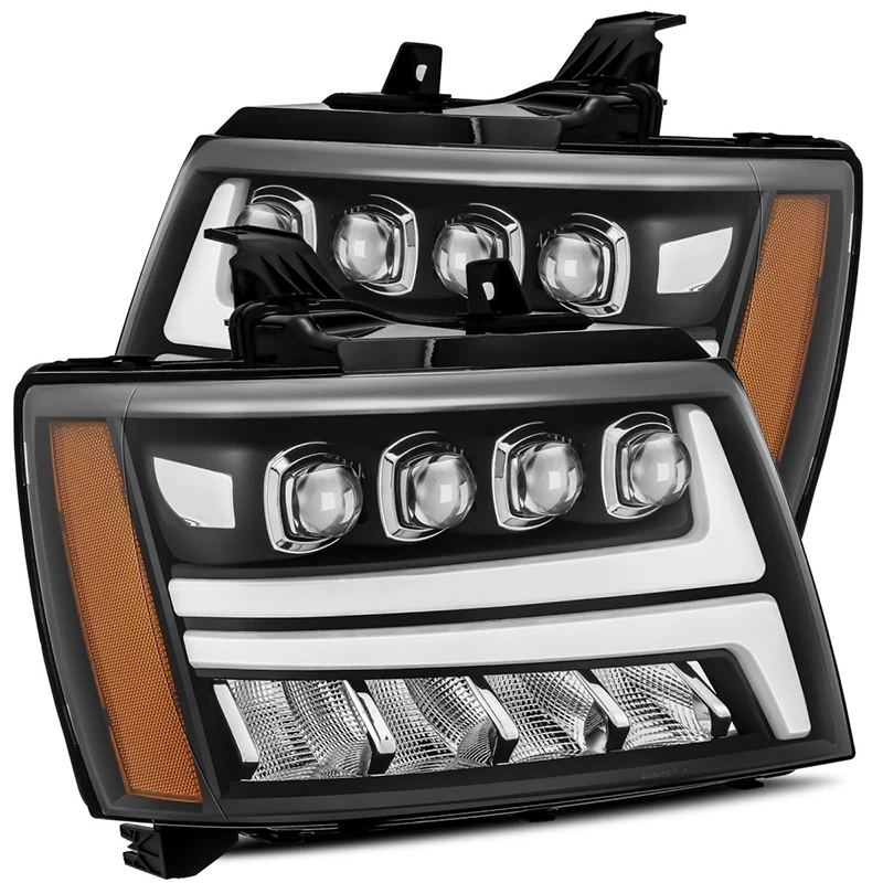 Alpharex NOVA-Series Projector Headlights (Matte Black W/ DRL) - Chevrolet Suburban 07-14