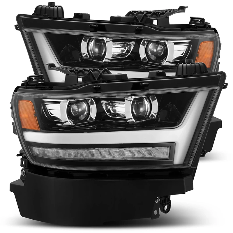 Alpharex PRO-Series Projector Headlights (Jet Black W/ DRL) - Dodge Ram 1500HD 19-20