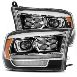 Alpharex PRO-Series Projector Headlights (Black W/ DRL) - Dodge Ram 1500HD 09-18