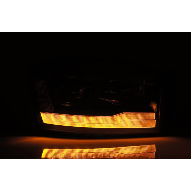 Alpharex LUXX-Series Projector Headlights (Alpha Black W/ DRL) - Dodge Ram 1500HD 06-08 - Image 3