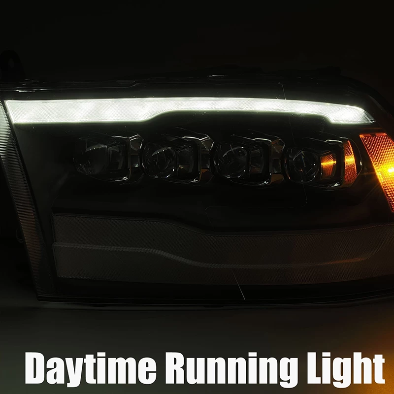 Alpharex NOVA-Series Projector Headlights (Alpha Black W/ DRL) - Dodge Ram 2500HD 10-18 - Image 2