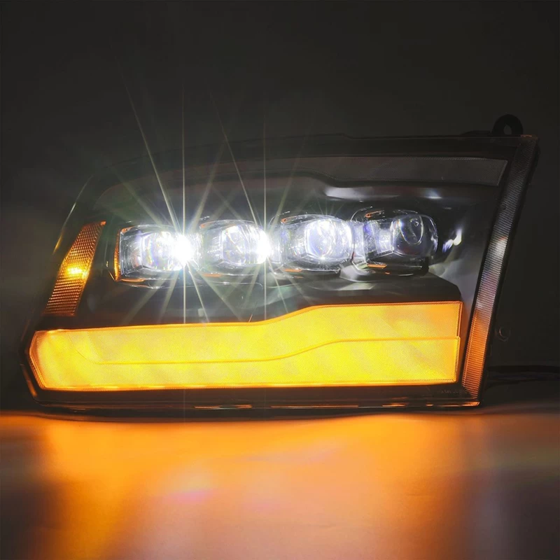 Alpharex NOVA-Series Projector Headlights (Alpha Black W/ DRL) - Dodge Ram 2500HD 10-18 - Image 3