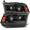 Alpharex PRO-Series Projector Headlights (Alpha Black W/ DRL) - Dodge Ram 1500HD 09-18