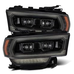 Alpharex LUXX-Series Projector Headlights (Alpha Black W/ DRL) - Dodge Ram 2500 19-22