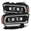Alpharex LUXX-Series Projector Headlights (Black W/ DRL) - Dodge Ram 2500 19-22