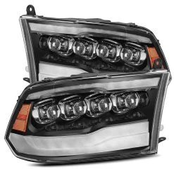 Alpharex NOVA-Series Projector Headlights (Gloss Black W/ DRL) - Dodge Ram 2500HD 10-18
