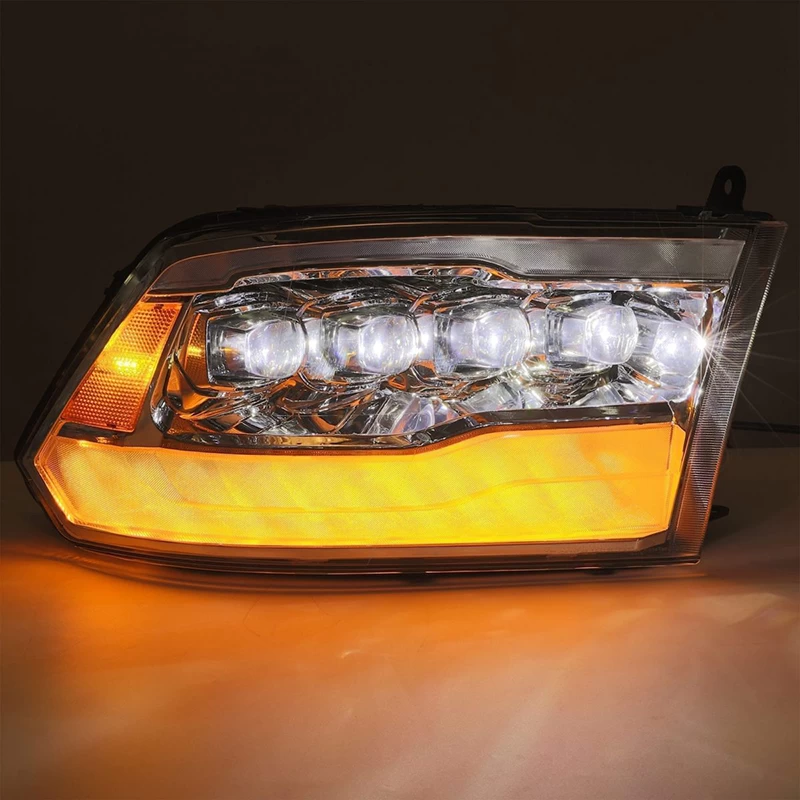 Alpharex NOVA-Series Projector Headlights (Chrome W/ DRL) - Dodge Ram 1500HD 09-18 - Image 3