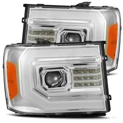 Alpharex PRO-Series Projector Headlights (Chrome) - GMC Sierra 1500HD 07-13