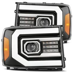 Alpharex PRO-Series Projector Headlights (Gloss Black) - GMC Sierra 1500HD 07-13