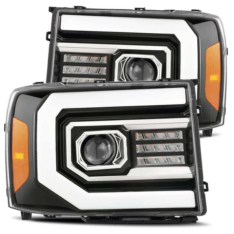 Alpharex PRO-Series Projector Headlights (Gloss Black) - GMC Sierra 1500HD 07-13
