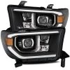 Alpharex PRO-Series Projector Headlights (Black) - Toyota Sequoia (w/o Level Adjuster) 08-13