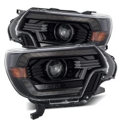 Alpharex PRO-Series Projector Headlights (Alpha Black W/ DRL) - Toyota Tacoma 12-15