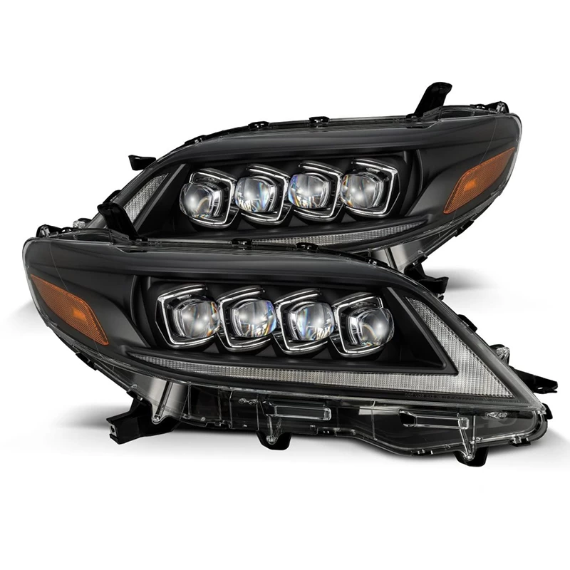 Alpharex NOVA-Series Projector Headlights (Black W/ DRL) - Toyota Sienna 11-20