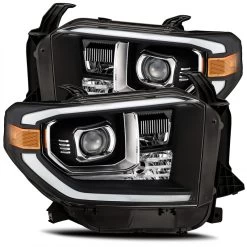Alpharex LUXX-Series Projector Headlights (Black W/ DRL) - Toyota Tundra 14-21