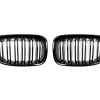 Autotecknic Dual Slats Glazing Black Front Grill - BMW F20 1 Series
