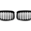 Autotecknic Dual Slats Stealth Black Front Grill - BMW F20 1 Series