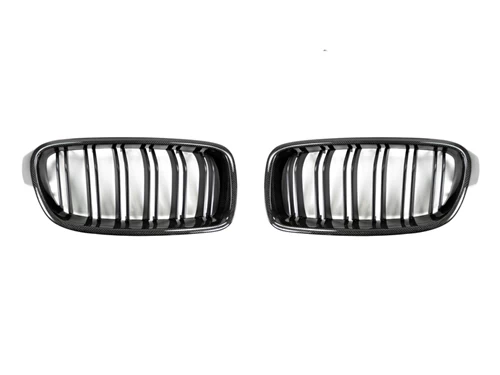 Autotecknic Dual Slats Carbon Fiber Front Grills - BMW F30 / F31 3 Series