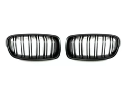 Autotecknic Dual Slats Stealth Black Front Grill - BMW F30 3 Series