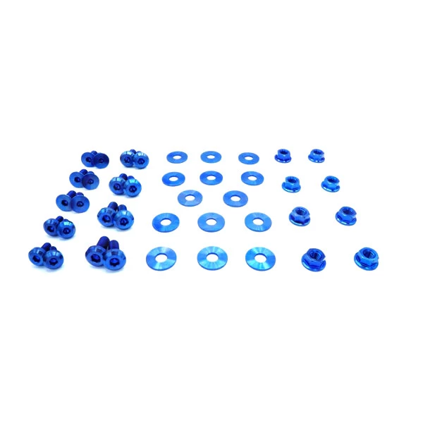 Dress Up Bolts Titanium Hardware Door Kit - BMW E82 135i 07-12 (Blue)