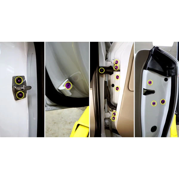 Dress Up Bolts Titanium Hardware Door Kit - BMW E82 135i 07-12 (Blue) - Image 2